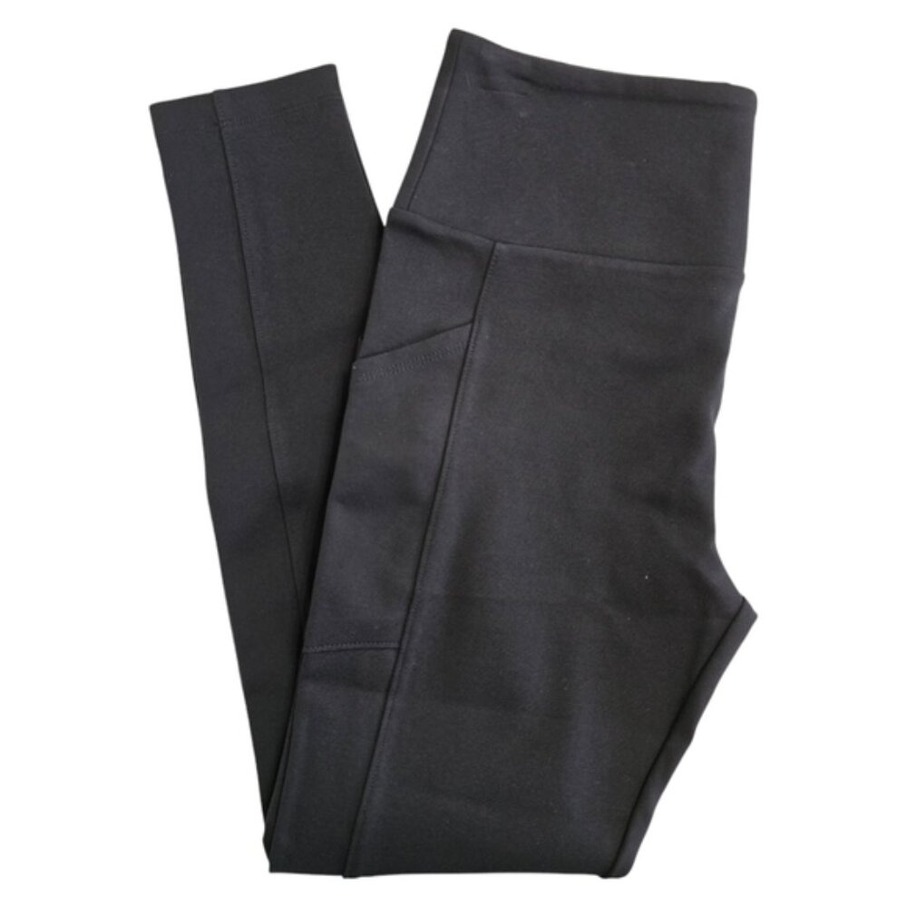 Lou & Grey Women's Sporty Ponte Side Pocket Leggings | Black | Medium